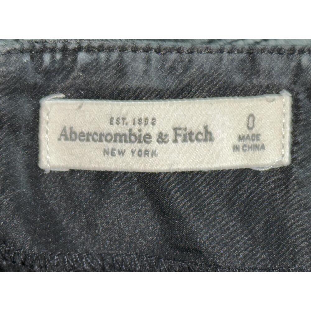 Abercrombie & Fitch Black Vegan Leather Faux Leather Mini Skirt Womens Size 0 - Picture 3 of 8